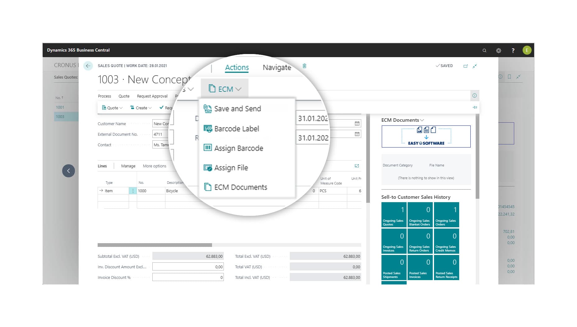 The Microsoft Dynamics Navision Interface EASY SOFTWARE