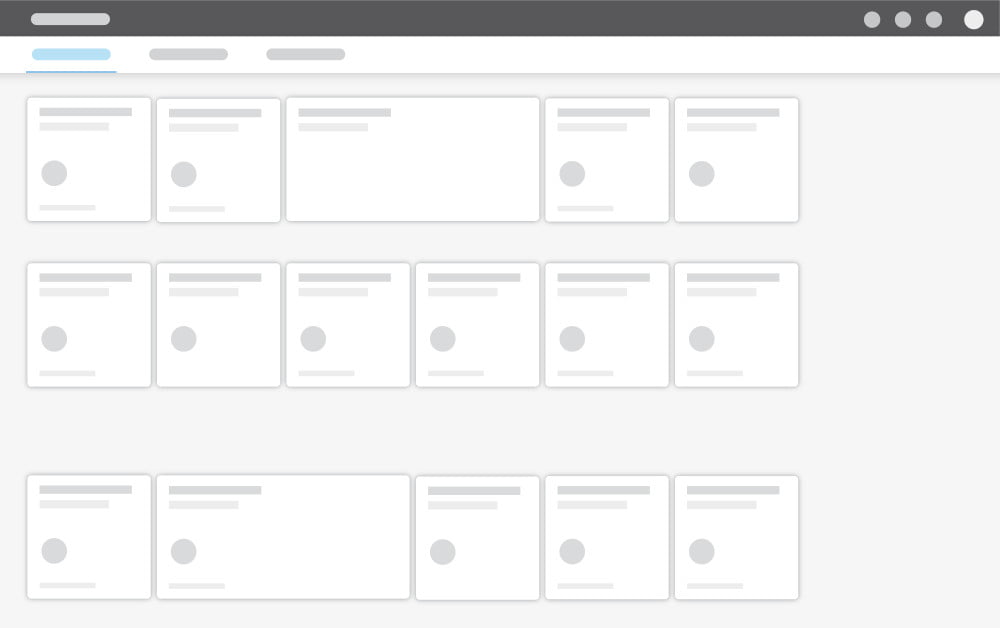 UI concept from SAP FIORI. Tiles play a central role in